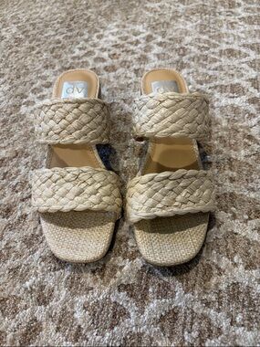 DV by Dolce Vita Braided Double-Strap Slide Sandals in Natural
